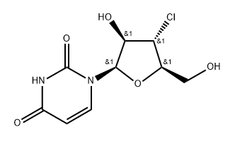 1-(3'-chloro-3'-deoxyarabinofuranosyl)uracil 구조식 이미지