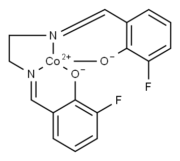 코발트(II),  N,N'-에틸렌비스-(3-플루오로살리사이클리덴이미나토)- 구조식 이미지