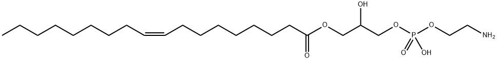 9-Octadecenoic acid (9Z)-, 3-[[(2-aminoethoxy)hydroxyphosphinyl]oxy]-2-hydroxypropyl ester Structure