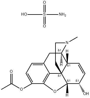 Morphinan-3,6-diol, 7,8-didehydro-4,5-epoxy-17-methyl- (5α,6α)-, 3-acetate, sulfamate (salt) (9CI) Structure
