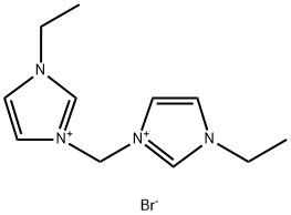 1H-Imidazolium, 1,1'-methylenebis[3-ethyl-, dibromide (9CI) Structure