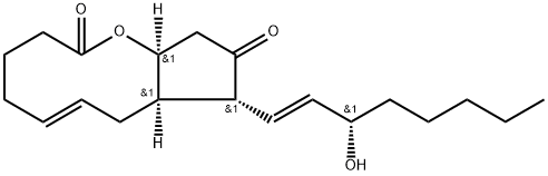 (5Z,13E,15S)-9α,15-Dihydroxy-11-oxoprosta-5,13-dien-1-oic acid 1,9-lactone 구조식 이미지