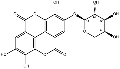 [1]Benzopyrano[5,4,3-cde][1]benzopyran-5,10-dione, 7-(α-L-arabinopyranosyloxy)-2,3,8-trihydroxy- (9CI) Structure