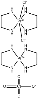 Platinum(2+), bis(1,2-ethanediamine-κN1,κN2)-, (SP-4-1)-, (OC-6-12)-dichlorobis(1,2-ethanediamine-κN1,κN2)platinum(2+) perchlorate (1:1:4) 구조식 이미지