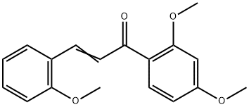 (2E)-1-(2,4-Dimethoxyphenyl)-3-(2-methoxyphenyl)prop-2-en-1-one 구조식 이미지