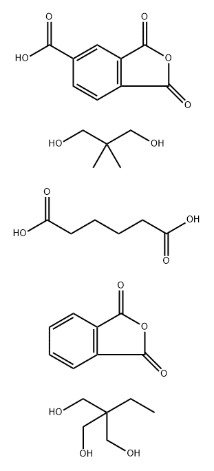 헥산디온산,1,3-디히드로-1,3-디옥소-5-이소벤조푸란카르복실산,2,2-디메틸-1,3-프로판디올,2-에틸-2-(히드록시메틸)-1,3-프로판디올중합체및1,3-이소벤조푸란디온 구조식 이미지