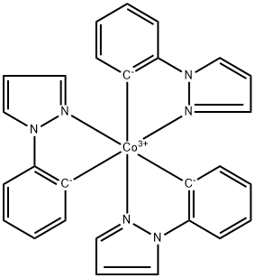 Tris(2-(1H-pyrazol-1-yl)phenyl)cobalt 구조식 이미지