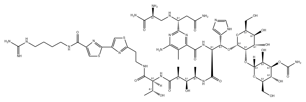 (33R)-N1-[4-(Amidinoamino)butyl]bleomycinamide 구조식 이미지