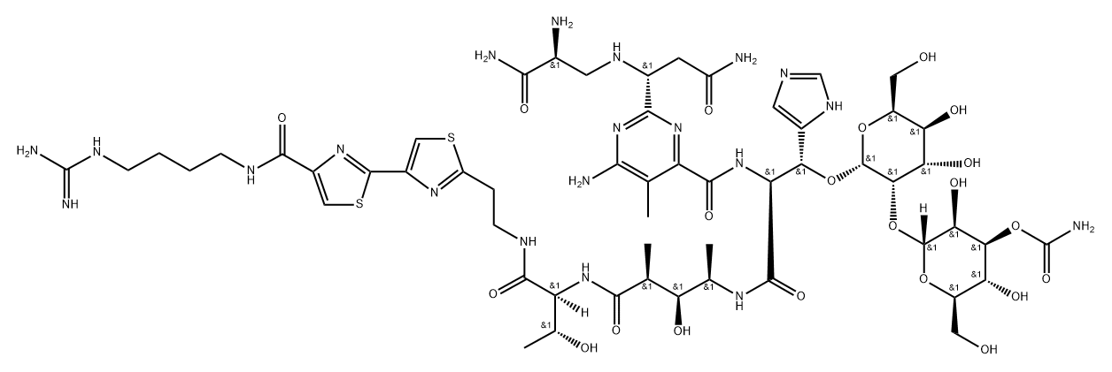 (33R)-N1-[4-(Amidinoamino)butyl]bleomycinamide Structure