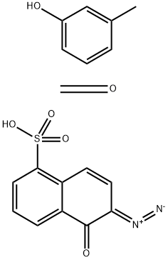 Formaldehyde, polymer with 3-methylphenol, 6-diazo-5,6-dihydro-5-oxo-1-naphthalenesulfonate Structure