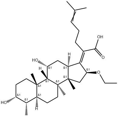 29-Nordammara-17(20),24-dien-21-oic acid, 16-ethoxy-3,11-dihydroxy-, (3α,4α,8α,9β,11α,13α,14β,16β,17Z)- Structure