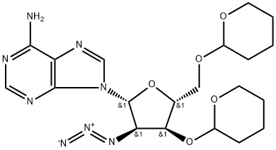 Adenosine,23-azido-2'-deoxy-3",5-bis-O(tetrahydro-2Hpyran-2- Structure