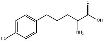 Benzenepentanoic acid, α-amino-4-hydroxy- Structure