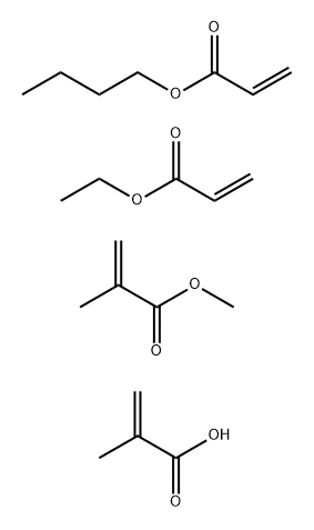 2-Propenoic acid, 2-methyl-, polymer with butyl 2-propenoate, ethyl 2-propenoate and methyl 2-methyl-2-propenoate, ammonium salt Structure