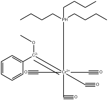 Chromium tetracarbonyl(methoxyphenylmethylene)(tributylphosphine)- 구조식 이미지