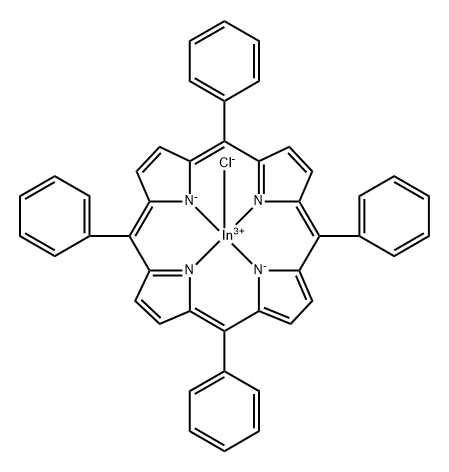 indium(III) 5,10,15,20-(tetraphenyl)porphyrin chloride 구조식 이미지