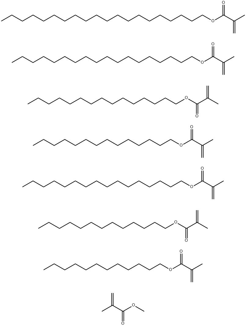2-Propenoic acid, 2-methyl-, dodecyl ester, polymer with eicosyl 2-methyl-2-propenoate, hexadecyl 2-methyl-2-propenoate, methyl 2-methyl-2-propenoate, octadecyl 2-methyl-2-propenoate, pentadecyl 2-methyl-2-propenoate, tetradecyl 2-methyl-2-propenoate and  구조식 이미지