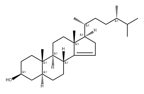 5α-Ergost-14-en-3β-ol Structure