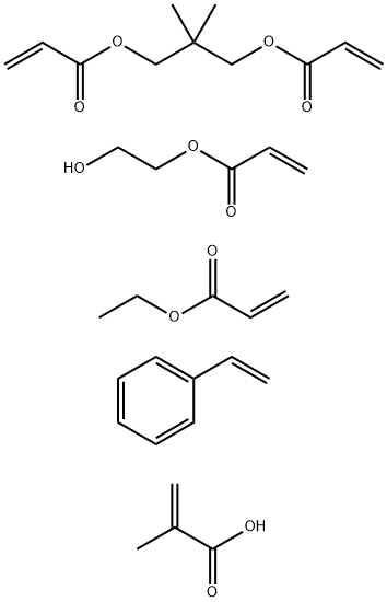 Ethyl acrylate, styrene, methacrylic acid, hydroxyethyl acrylate, neop entyl glycol diacrylate polymer Structure