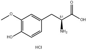 (2S)-2-amino-3-(4-hydroxy-3-methoxyphenyl)propanoic acid hydrochloride 구조식 이미지