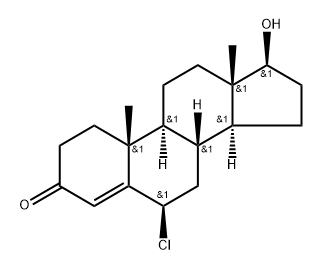 4-Androsten-6β-chloro-17β-ol-3-one Structure