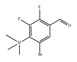 5-Bromo-2,3-difluoro-4-(trimethylsilyl)benzaldehyde Structure