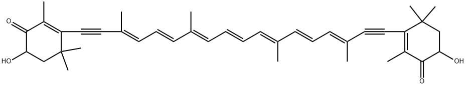 β,β-Carotene-4,4'-dione, 7,7',8,8'-tetradehydro-3,3'-dihydroxy- (9CI) Structure