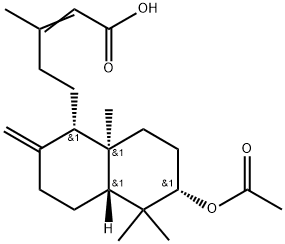 3-Acetoxy-8(17),13E-labdadien-15-oic acid Structure
