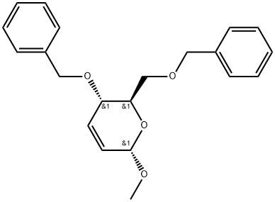 methyl 4,6-di-O-benzyl-2,3-dideoxy-D-erythro-hex-2-enopyranoside Structure
