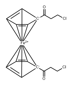 Ferrocene, 1,1'-bis(3-chloro-1-oxopropyl)- Structure