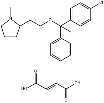 Pyrrolidine, 2-[2-[1-(4-chlorophenyl)-1-phenylethoxy]ethyl]-1-methyl-, (E)-2-butenedioate (1:1) Structure