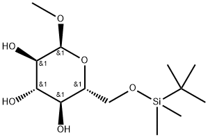 α-D-Glucopyranoside, methyl 6-O-[(1,1-dimethylethyl)dimethylsilyl]- Structure