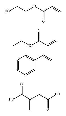 Styrene, ethyl acrylate, itaconic acid, 2-hydroxyethyl acrylate polyme r Structure