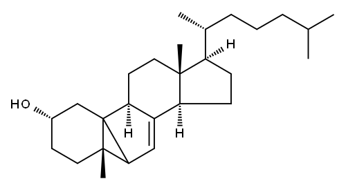10-Cyclo-19-norcholest-7-en-2-ol, 5-methyl-,(2.alpha., 5.beta., 6.beta., 10.alpha.)-6 구조식 이미지