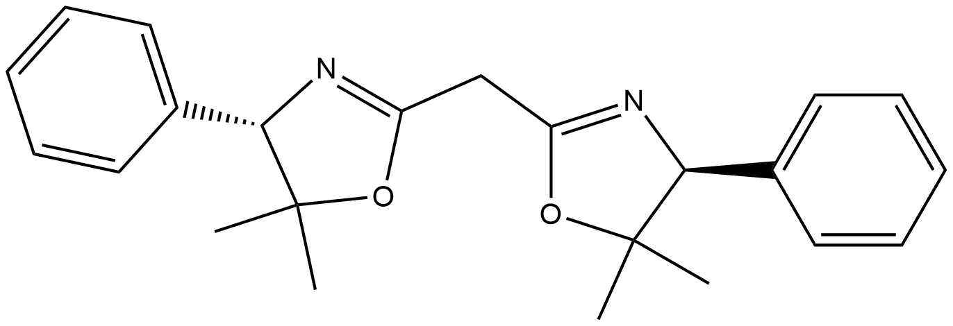 Oxazole, 2,2'-methylenebis[4,5-dihydro-5,5-dimethyl-4-phenyl-, (4S,4'S)- (9CI) Structure