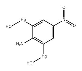 4-Nitro-2,6-bis[hydroxymercurio(II)]aniline 구조식 이미지