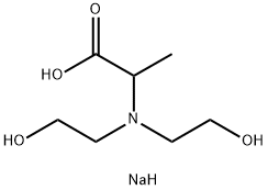 Alanine, N,N-bis(2-hydroxyethyl)-, monosodium salt (9CI) Structure