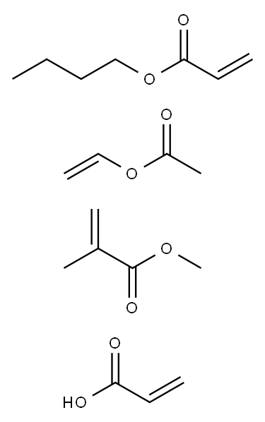2-Propenoic acid, 2-methyl-, methyl ester, polymer with butyl 2-propenoate, ethenyl acetate and 2-propenoic acid 구조식 이미지