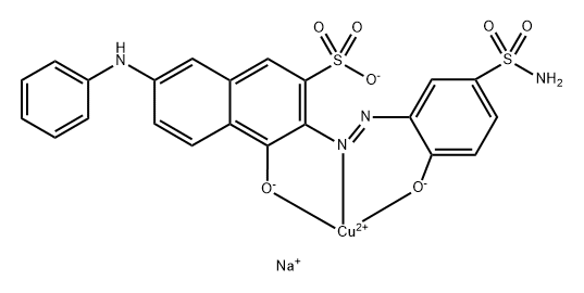 Cuprate(1-), [3-[2-[5-(aminosulfonyl)-2-(hydroxy-κO)phenyl]diazenyl-κN1]-4-(hydroxy-κO)-7-(phenylamino)-2-naphthalenesulfonato(3-)]-, sodium (1:1) Structure