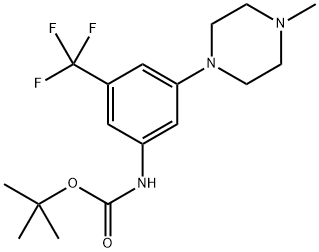 Carbamic acid, [3-(4-methyl-1-piperazinyl)-5-(trifluoromethyl)phenyl]-, 1,1-dimethylethyl ester (9CI) Structure