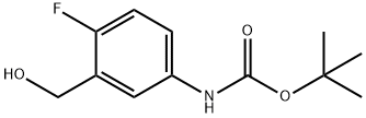 1,1-Dimethylethyl N-[4-fluoro-3-(hydroxymethyl)phenyl]carbamate 구조식 이미지