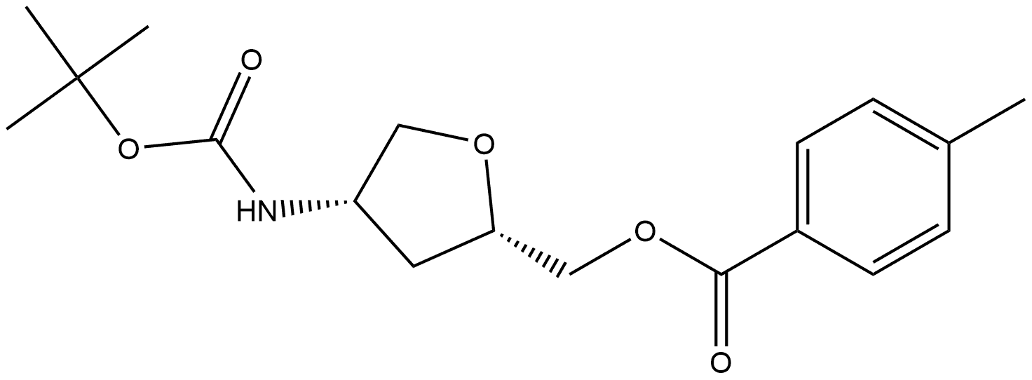 (2S,4S)-4-(Boc-amino)-2-tetrahydrofuryl]methyl 4-Methylbenzoate Structure