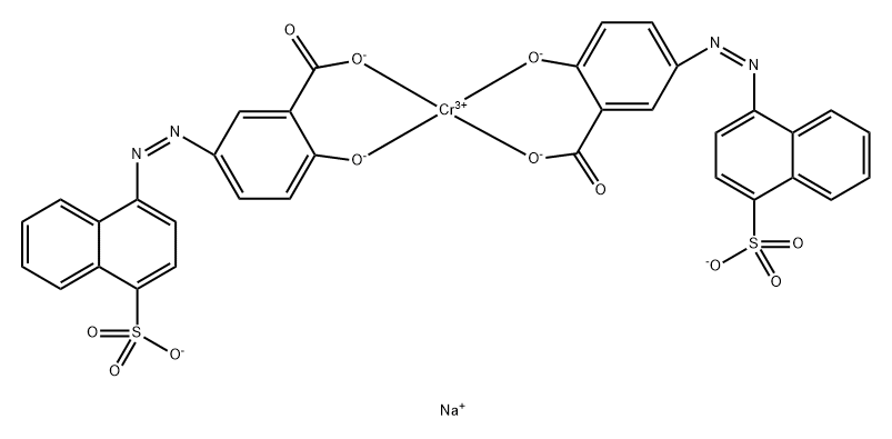 Chromate(3-), bis[2-(hydroxy-κO)-5-[(4-sulfo-1-naphthalenyl)azo]benzoato(3-)-κO]-, trisodium, (T-4)- Structure
