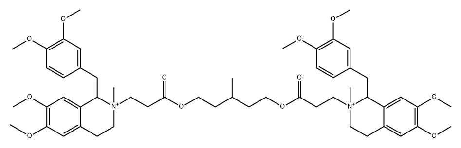 cis-trans isomer of 2,2\\\\\\\'-[(3-Methylpentane-1,5-diyl)bis[oxy(3-oxopropane-1,3-diyl)]]bis[1-(3,4-dimethoxybenzyl)-6,7-dimethoxy-2-methyl-1,2,3,4-tetrahydroisoquinolinium] dibenzenesulfonate Structure