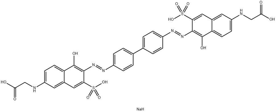 N,N'-[1,1'-Biphenyl-4,4'-diylbis(azo)bis(5-hydroxy-7-sodiosulfonaphthalene-6,2-diyl)]bis(glycine sodium) salt Structure