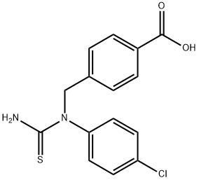 Benzoic acid, 4-[[(aminothioxomethyl)(4-chlorophenyl)amino]methyl]- 구조식 이미지