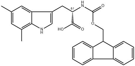 L-Tryptophan, N-[(9H-fluoren-9-ylmethoxy)carbonyl]-5,7-dimethyl- Structure