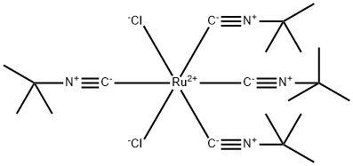 Ruthenium, dichlorotetrakis[2-(isocyano-κC)-2-methylpropane]-, (OC-6-12)- Structure