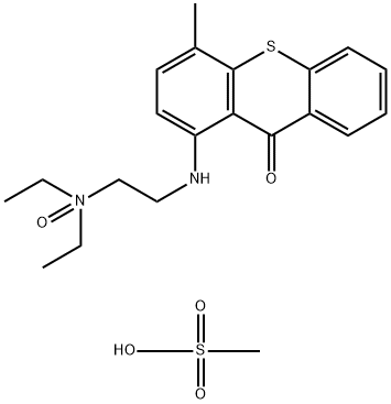 9H-Thioxanthen-9-one, 1-[[2-(diethyloxidoamino)ethyl]amino]-4-methyl-, methanesulfonate (1:1) 구조식 이미지