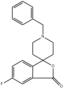 Spiro[isobenzofuran-1(3H),4'-piperidin]-3-one, 5-fluoro-1'-(phenylmethyl)- Structure